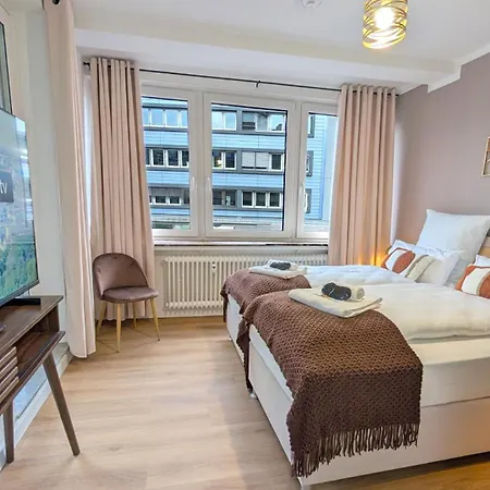 Westersuites - Mokka - 3br Zentral Balkone Wlan 7 Betten Waschtrockner Апартаменты Бремен